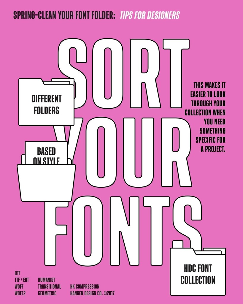 Hanken Design Co. (@hankendesign) on Twitter photo Discover a time-saving tip for managing fonts! Organizing your collection by style makes finding the perfect font a breeze. Check out HK Compression on our website hanken.co. Art direction and visual by <a href="/inabattung/">Ina Battung</a>. Visit: … instagr.am/p/C5fH3YwtZ6I/ Discover a time-saving tip for managing fonts! Organizing your collection by style makes finding the perfect font a breeze. Check out HK Compression on our website hanken.co. Art direction and visual by <a href="/inabattung/">Ina Battung</a>. Visit: … instagr.am/p/C5fH3YwtZ6I/