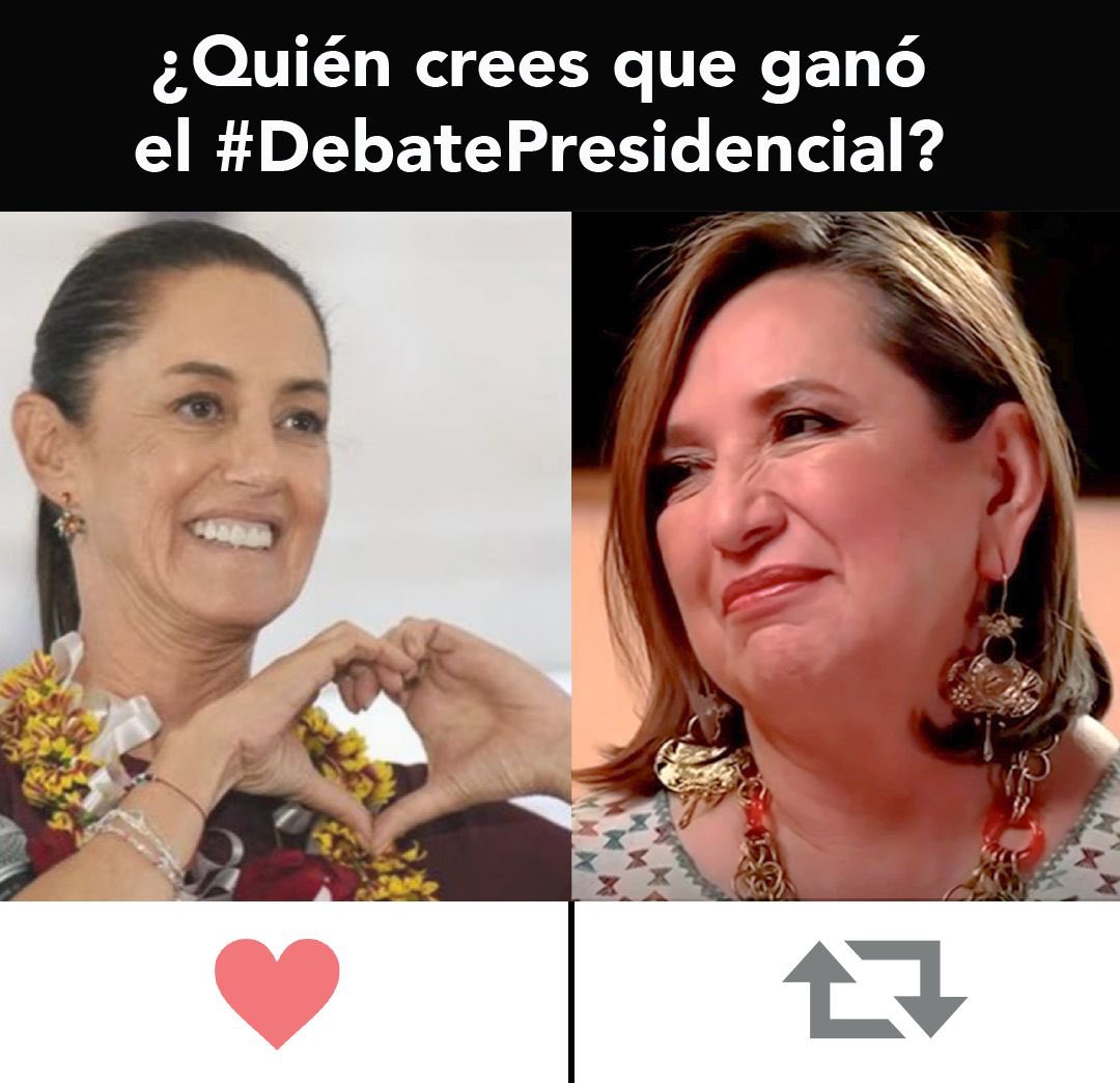 Resolvamos esto de una vez por todas, ¿quién ganó el Debate Presidencial? -#ClaudiaGanaDebate -Xóchitl Gálvez