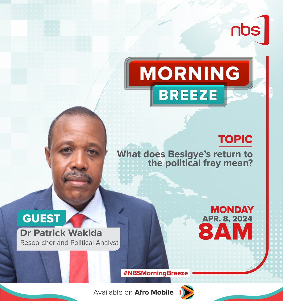 On the Morning Breeze this morning @nbstv and @afromobileug with @SimonKaggwaNjal #Besigyereturn #NBSUpdates #NBSMorningBreeze