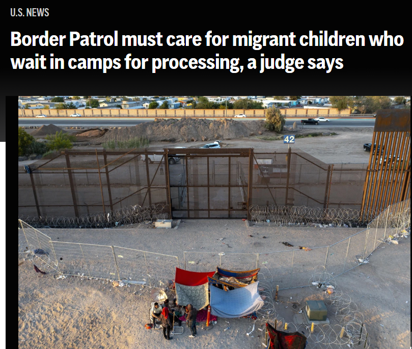 Biden's ICE/CPB had to be *court ordered* to feed and house children at the border.
