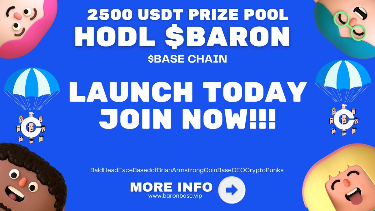 0xbrickvers3's tweet photo. @web3_levix @LandwolfHost 🟦Official smart contract

0xB2E3832022feC3c08eA0086BEf81D7293a6A3160

🟦Name BaldHeadFaceBasedofBrianArmstrongCoinBaseCEOCryptoPunks
🟦Chain $BASE
🟦Ticker $BARON
🟦Twitter @baronbase 

🟦🟦🟦🟦🟦🟦🟦 https://t.co/PXJMJGmzsZ