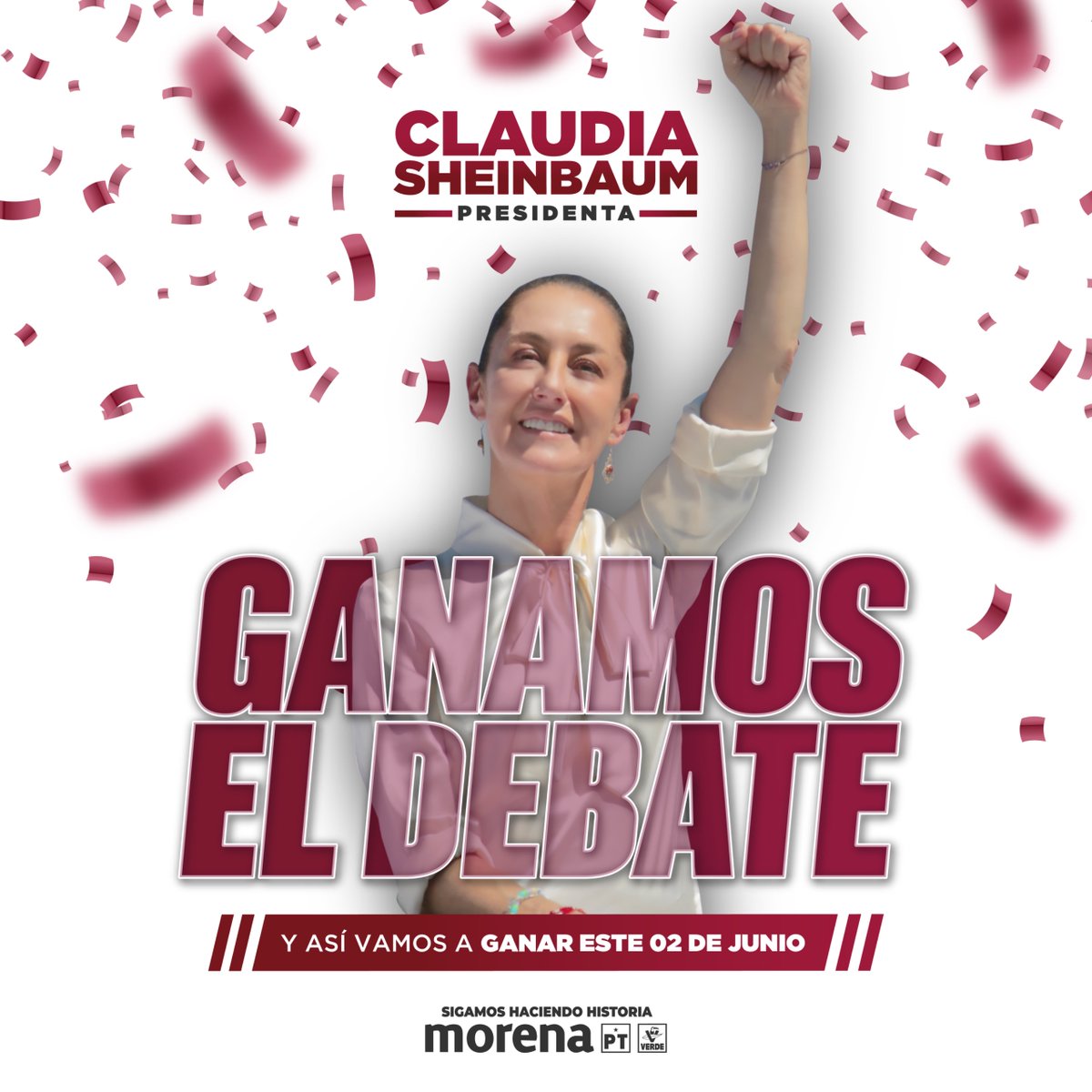 ¡Ganamos el debate! Tenemos el mejor proyecto y el apoyo del pueblo de México.