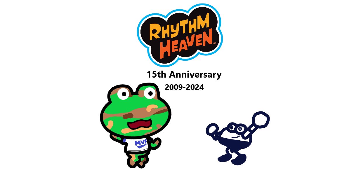 Rhythm Heaven 15th Anniversary #anniversary #camofrog #AnimalCrossing #AnimalCrossingNewHorizions #seeandsaw #rhythmheaven