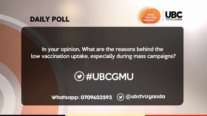 What are the reasons behind the low vaccination uptake in the country, especially during mass campaigns?  #UBCGMU
@ugparliament