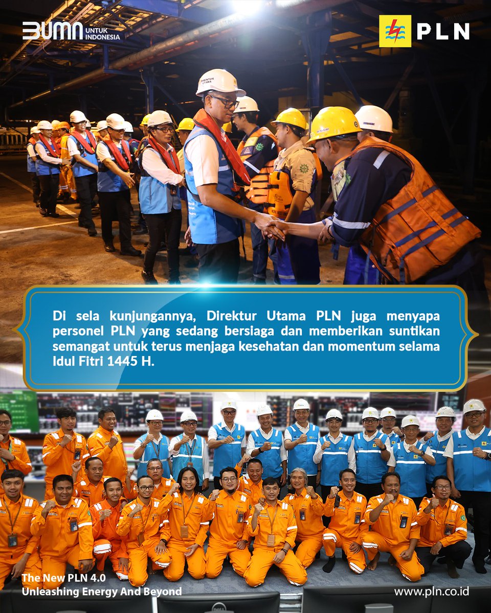 IDUL FITRI 1445 H, PEMBANGKIT PLN SIAP!

Electrizen, PLN terus berupaya menjaga keandalan listrik selama libur Idul Fitri 1445 Hijriah. 
#PLNSiagaIdulFitri1445H #PLNUntukIndonesia