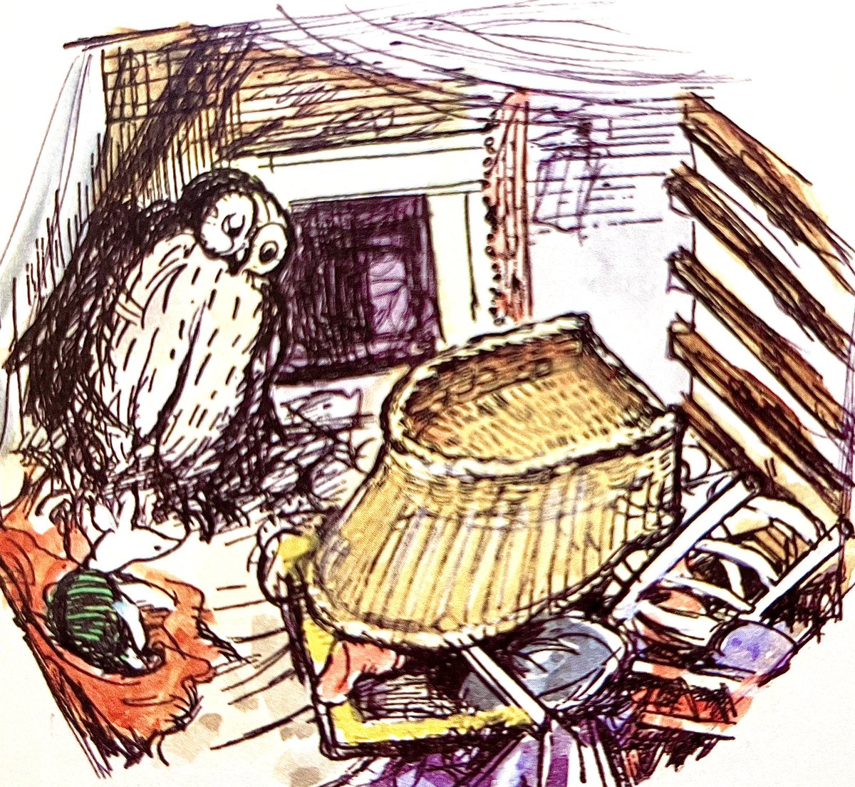 There was a loud cracking noise. Pooh’s side of the room was slowly tilting upwards. Owl frowned at as much of Pooh as he could see. “Pooh, did YOU do that?” “No,” said Pooh humbly. “I think it was the wind,” said Piglet. “I think your house has fallen down.” ~A.A.Milne #windy