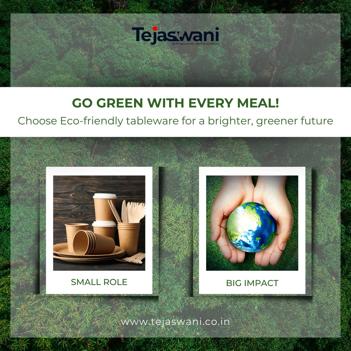 Embrace a Greener Dining Experience!🌿Opt for ecofriendly tableware to reduce #plasticwaste & support #sustainable production. Make every meal count!💚 

Join the #EcoFriendlyEating movement & share your tips with #GoGreenWithEveryMeal.🍽️ 

#sustainableeating #plasticfree