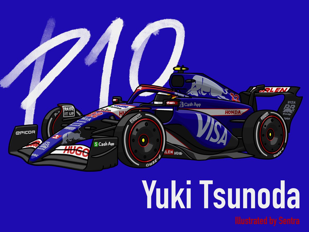 日本GP、完璧な走りで10位入賞を果たした角田選手、VCARB01を描きました！

#せんとらのレーシングカーイラスト 
#F1 #F1jp #f1JapaneseGP