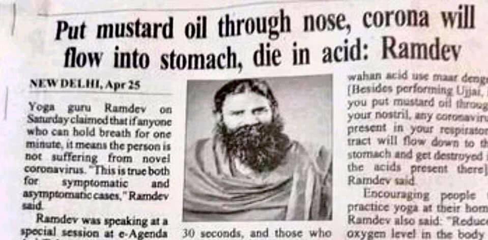 We shd lock up all these Babas, Ramdev Sadguru ShriShri Nityananda Bhageshwar etc in a single Jail Cell along with the likes of BrijBhushan RameshBidhuri Asaram RamRahim. The jail cell shd be well supplied with mustard oil 

Let the BJ guys have Amritkaal 

🤮🤮🤮🤮🤮