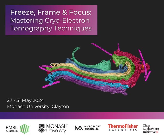 EMBL Australia (@emblaustralia) on Twitter photo 📢CRYO-EM TRAINING 📢
Enhance your understanding of Cryo-Electron Microscopy techniques with a mix of lectures, workshops & hands-on learning delivered by world-class researchers & @cryoEM_Monash , <a href="/micro_au/">Microscopy Australia</a> & <a href="/thermofisher/">Thermo Fisher</a>
.
More info: bit.ly/4akPlIg 📢CRYO-EM TRAINING 📢
Enhance your understanding of Cryo-Electron Microscopy techniques with a mix of lectures, workshops & hands-on learning delivered by world-class researchers & @cryoEM_Monash , <a href="/micro_au/">Microscopy Australia</a> & <a href="/thermofisher/">Thermo Fisher</a>
.
More info: bit.ly/4akPlIg