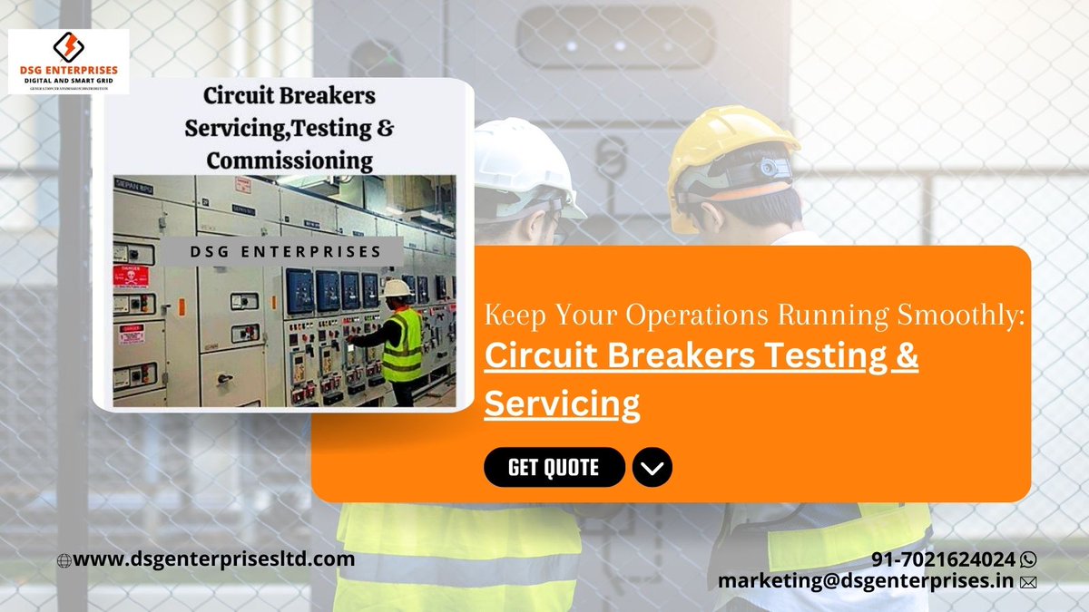 Don't let unexpected downtime disrupt your operations! Ensure the reliability of your electrical systems with professional circuit breaker testing and servicing.

rb.gy/lbwc1i

#circuitbreakers #testingservices #electricalmaintenance #powerequipment #powersystems