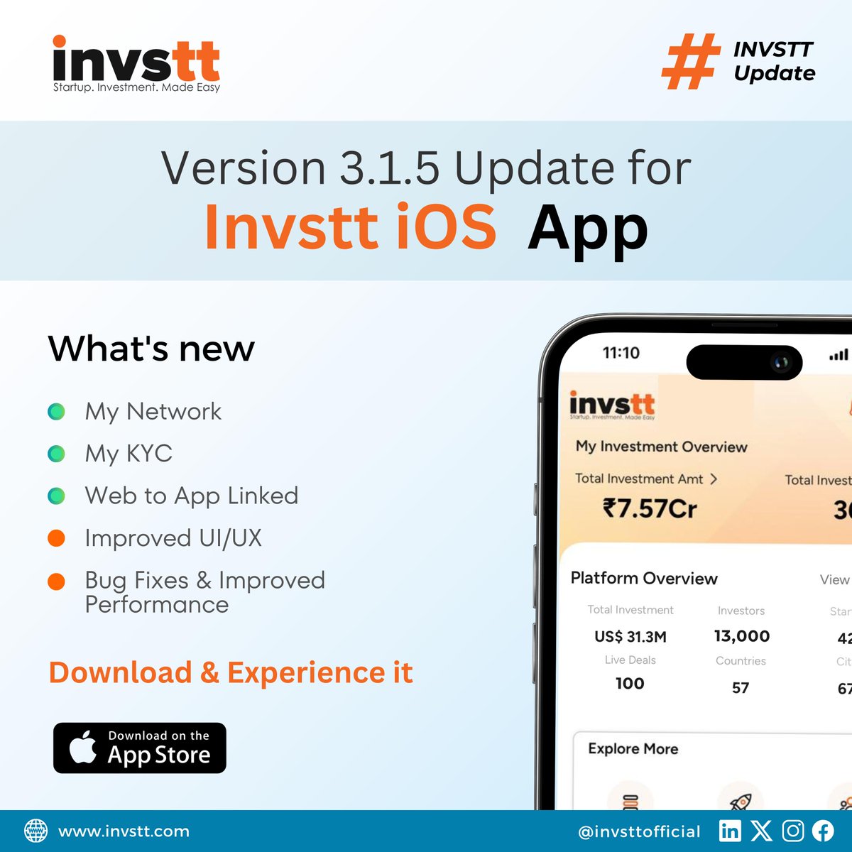🌟 What’s New with Invstt iOS App Version 3.1.5? 

apps.apple.com/in/app/invstt/…

#InvsttApp #iOSUpdate #InvestmentTools #TechUpdate