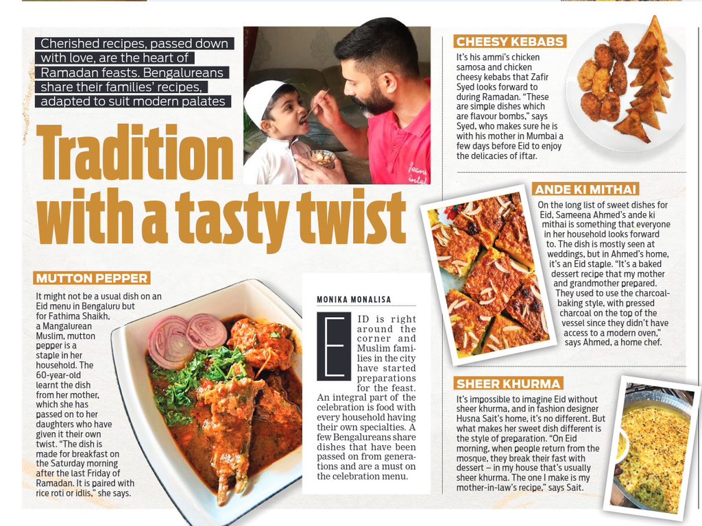 Cherished recipes, passed down with love, are the heart of Ramadan feasts. Bengalureans share their families’ recipes, adapted to suit modern palates ✍🏼: @monikkamon @tniefeatures @cloudnirad @santwana99