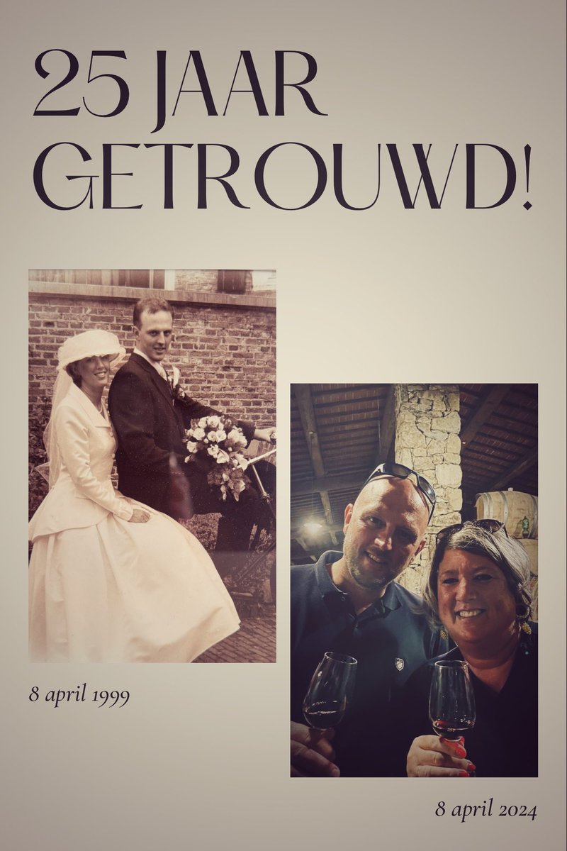 Vandaag 25 jaar getrouwd 🥂

Dankbaar voor deze prachtige mijlpaal