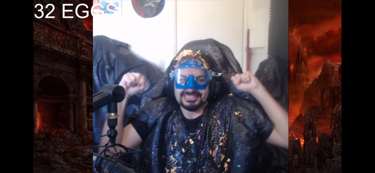 THANK YOU ALL SO MUCH FOR THE SUPPORT THROUGHOUT TODAY! EVERY EGG WAS SMASHED AGAINST MY HEAD AND I WAS SO INCREDIBLY UNCOMFY BEING THE MAIN INGREDIENT OF A GAR-EGG-DROP SOUP! In all serious I hoped you enjoyed the return of Egg Day! Huge thank you to @CtrlAltDelrith 4 helping!
