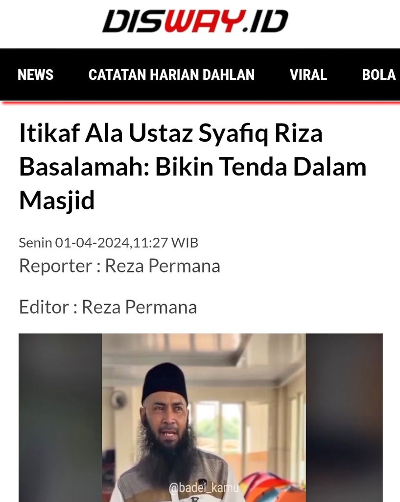 Ini kocak. Sholawatan di bulan Maulid dibid'ahkan. Mendirikan tenda di dalam masjid justeru dianjurkan. I'tikaf katanya. Ampuun! Richard Dawkins dan Abdullah al-Qasemi ketawa ngakak kalau tahu beginian...