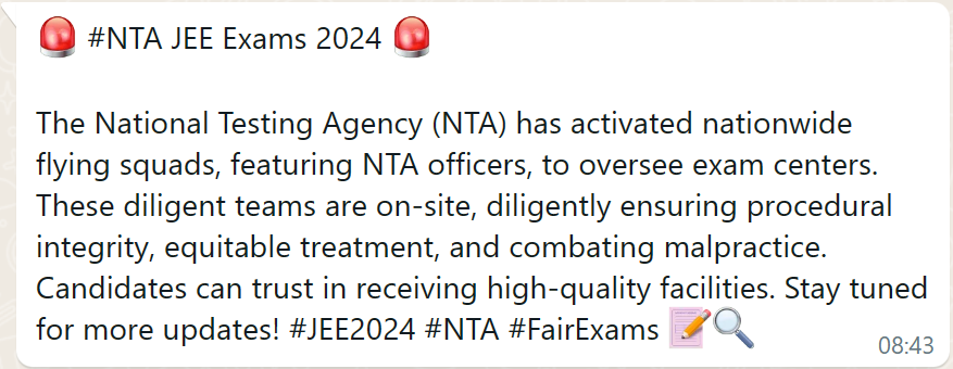 JEE Exams 2024