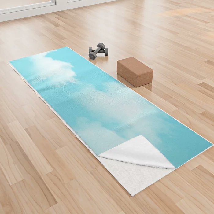 Make a crucial addition to your yoga and wellness setup with a super absorbent @society6 yoga towel that features an aqua blue sky design by ARTbyJWP society6.com/product/aqua-b… #yogatowel #prints #yogadaily #shopnow #society6
