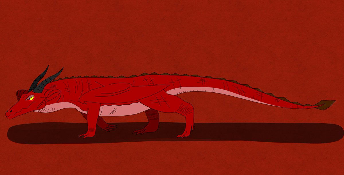 Wanted to try drawing a dragon, but also distinctive from the dinosaurs I normally make, so I imagined them being more similar/related to lizards and snakes. For this one, I decided to use the Komoodo dragon as inspiration.
#Dragon #reptile #lizard #monster