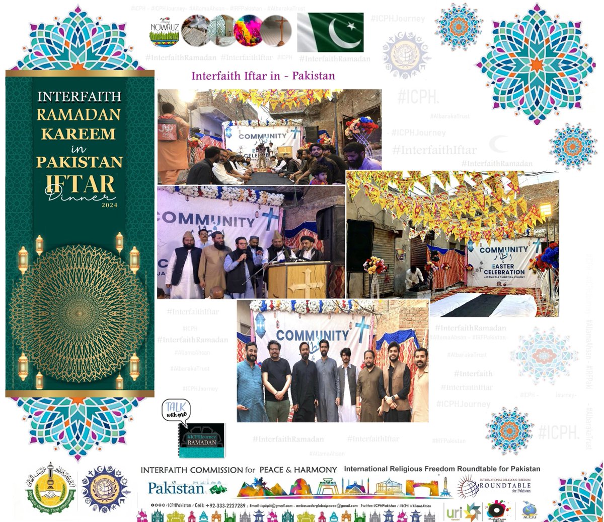 "#HUMANITY &amp; #INTERFAITHHARMONY"
#Pakistan during ##RamadanKareem, We highlighting values of inclusion #INTERFAITHRAMADAN 2024.
Promoting #Love #Unity &amp; #Harmony with #InterfaithIftar

From #ICPH #IRFPAKISTAN #Karachi
#Muslim #Christian #Hindu #Sikh
🛕🕌🕍⛪⛩️
🕉️✡️☸️☯️✝️☪️☮️🔯🪯