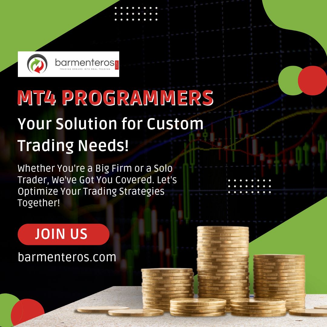 barmenterosFX's tweet image. Transform your trading game with our MT4 programmers! Whether you&apos;re a powerhouse or a one-person show, we tailor solutions for success. Let&apos;s revolutionize your strategies!

barmenteros.com/mt4-programmer…

#barmenteros #forexprogramming #mt4programming #forexconsulting #usa