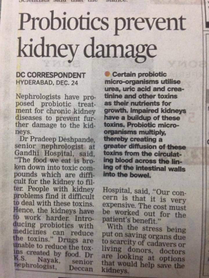 Old post... but useful information. Probiotics.
#kidneydisease #prevention