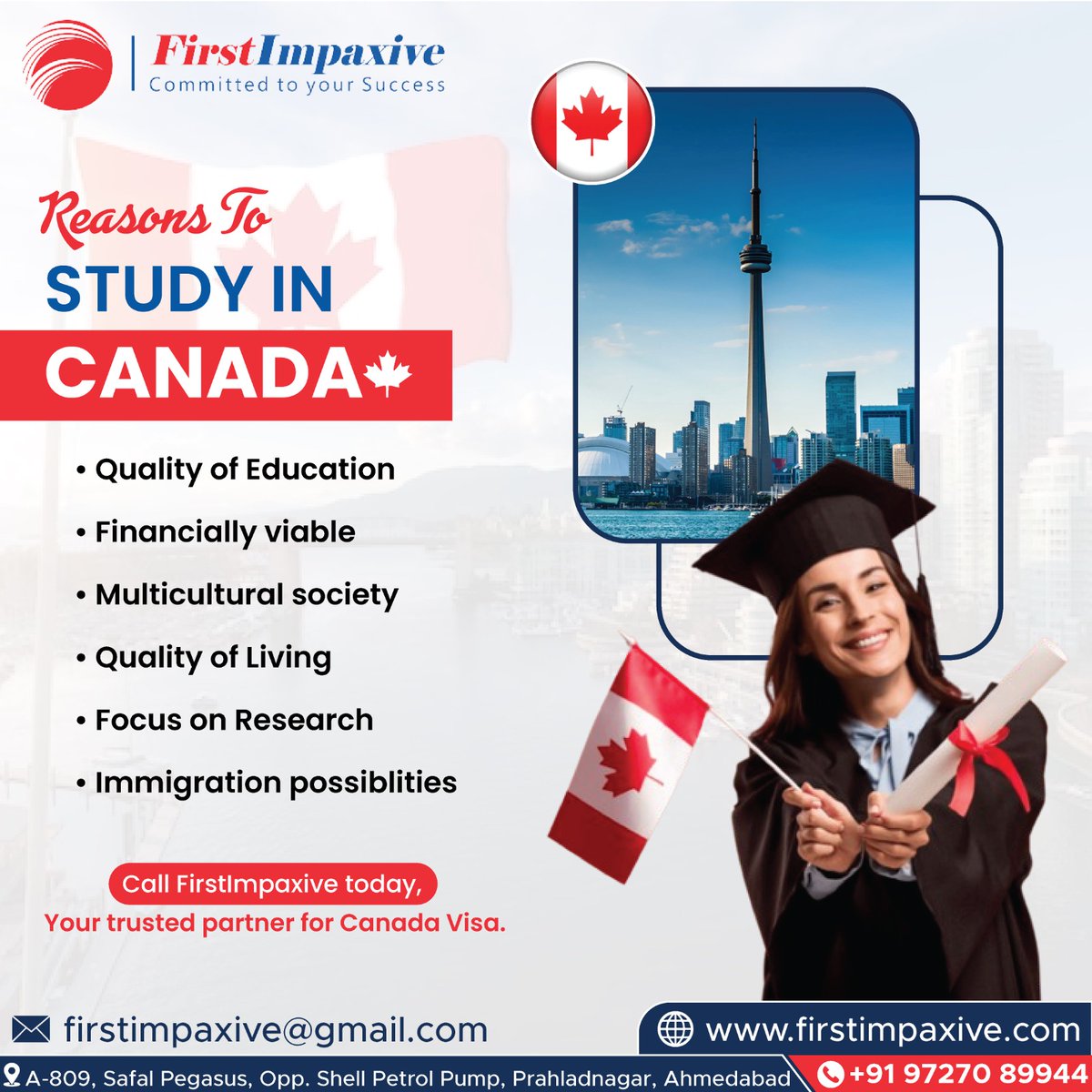 Unlock a world of knowledge and adventure.
Choose Canada as your destination for higher education and experience a life-changing journey.🇨🇦🎓
For more information, contact us today.
#StudyAbroad #HigherEducation #CanadianUniversities #StudentLife #StudyInCanada2024