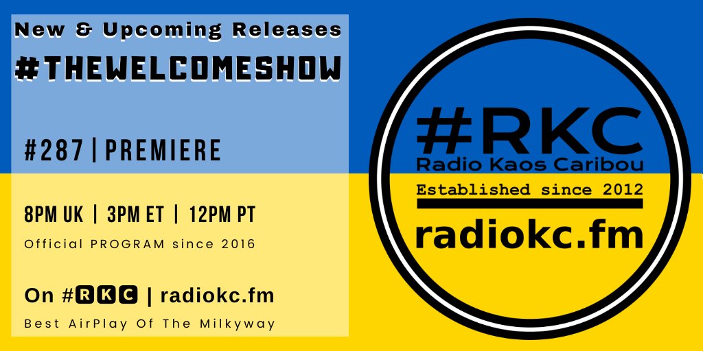 TODAY 🕗8PM UK⚪3PM ET⚪12PM PT #TheWelcomeShow #287 PREMIERE 🆕& Upcoming Releases ⬇️Details⬇️ 🌐 fb.com/RadioKC/posts/… 📻 #🆁🅺🅲 featuring The Lets │ @CadetCarter │ @workintvband │ The Gin Palace │ First Reserve │ @SoundSwansea │ @ianrolandmusic .../...