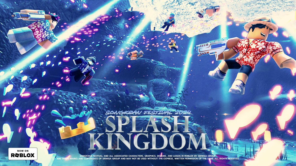 Songkran Festival: The Splash Kingdom, April, 10th-20th! 🫧🔫

4 FREE Limited UGC Items, and 10 Partnered Games!

Complete quests in each partnered game, receive badges, and obtain FREE ITEMS!

Join the event now: bit.ly/robloxsongkran…

#RobloxEvent  #RobloxUGCLimited #Songkran