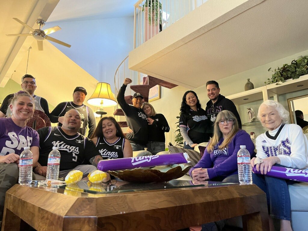 We supported our @SacramentoKings at Brooklyn while seated near their bench and with a watch party in Sacramento. #BusinessTrip #LightTheBeam