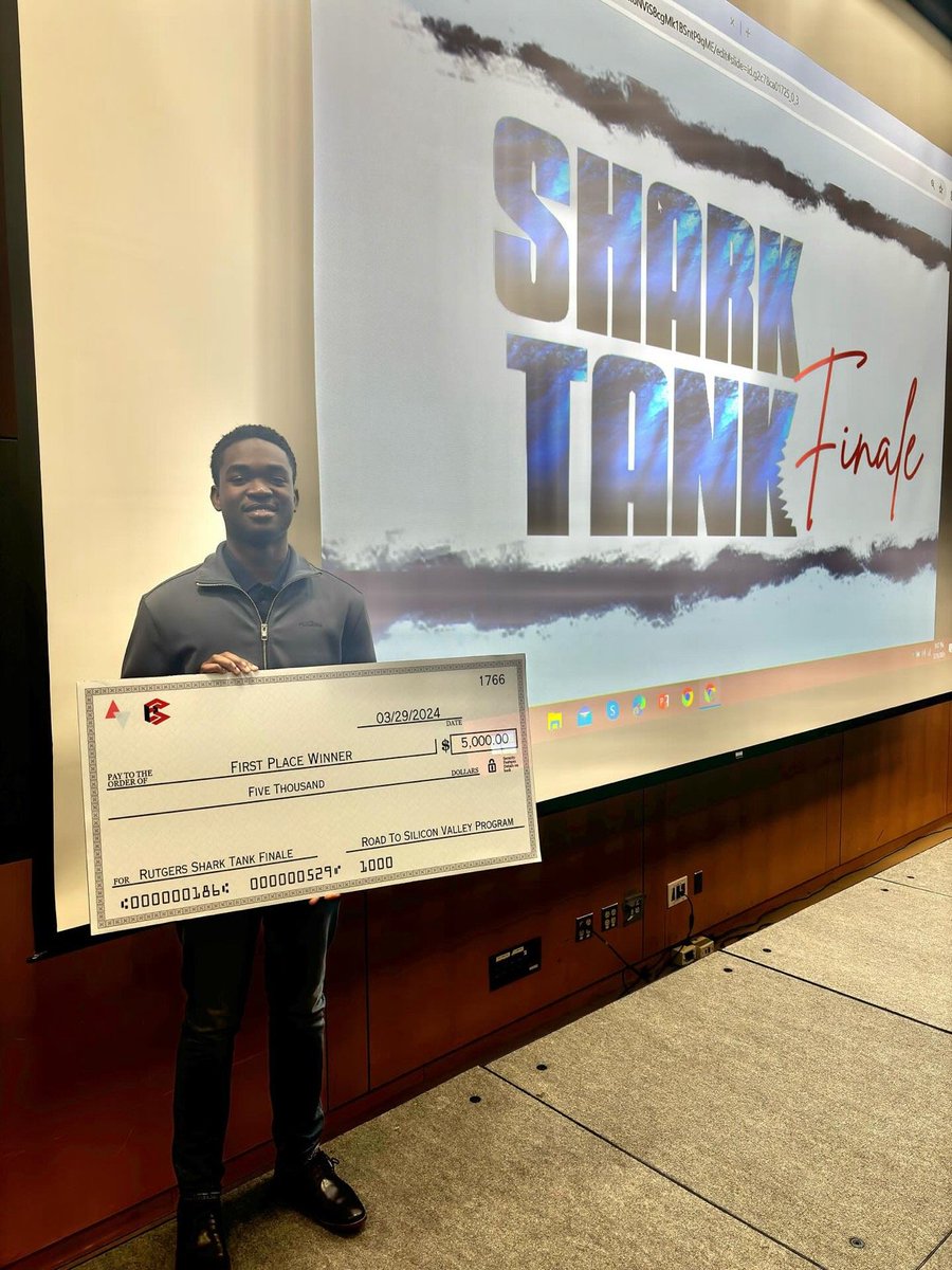#RBSStrong We are proud to announce three 🏆winners of the Shark Tank finale brought to you by the RU Entrepreneurial Society and RBS Road to Silicon Valley! The following three start-ups, Moneyup, CarbonX, andSageTech, won the top prizes. Congratulations! go.rutgers.edu/b67nlwx9