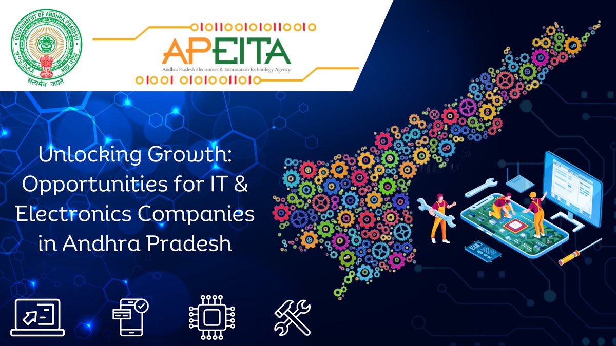 Discover the growth potential of Andhra Pradesh's IT and Electronics sectors with insights on key cities and APEITA's role in fostering innovation. Read more in our latest article: bitly.ws/3hCfu #AndhraPradesh #APEITA #IT #Electronics #TechHub #InvestmentOpportunities