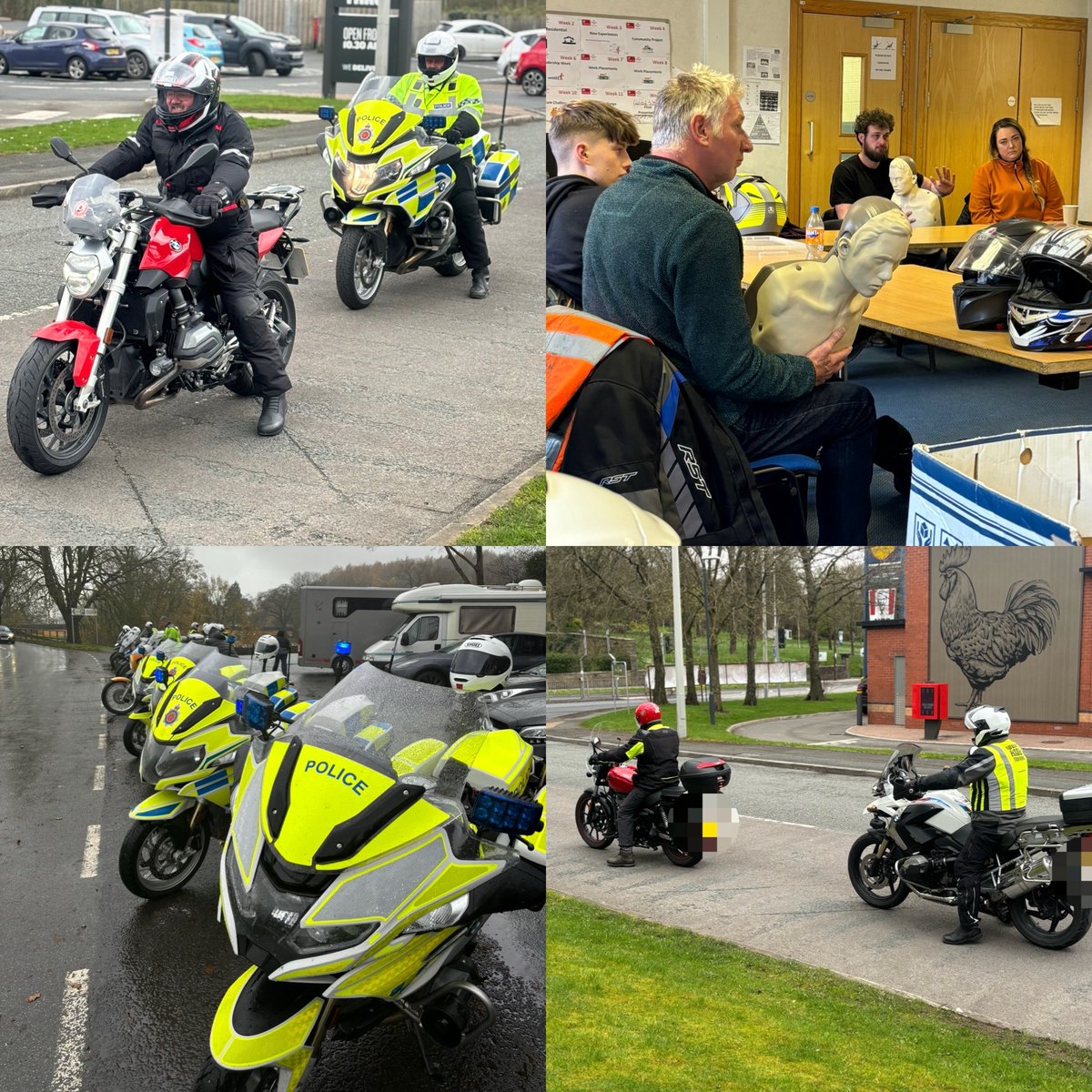 Despite some challenging weather conditions 14 motorcyclists attended our @BikeSafeUK workshop at Accrington yesterday learning new skills around rider safety and first aid. Great to see the take up for this years courses so far 👍🏻 🏍️