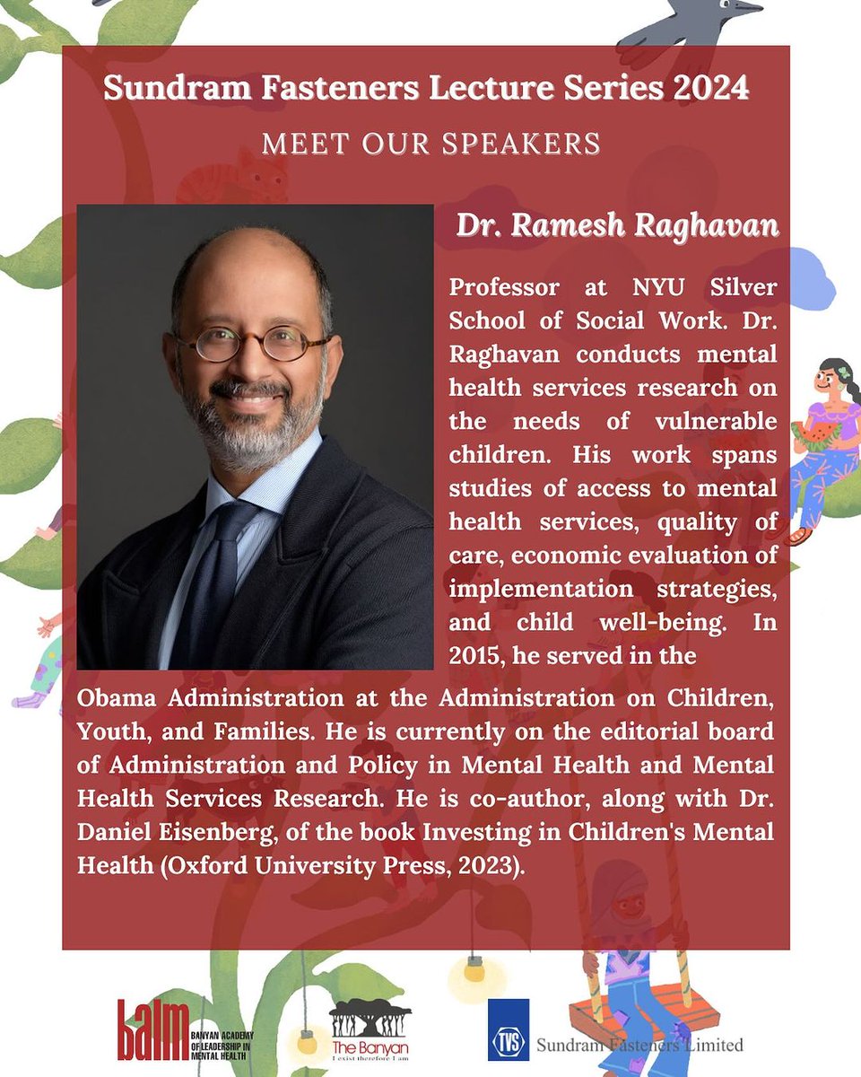 We are thrilled to introduce our speakers for the SFL Lecture Series 2024! First up, introducing Dr. Ramesh Raghavan, Professor NYU Silver School of Social Work. Dr. Raghavan will deliver the lecture & is also a panelist in the conversation to follow. Stay tuned for more updates.