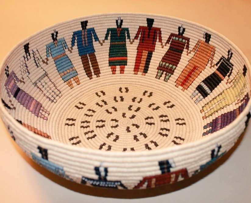Carol Emarthle-Douglas, Northern Arapaho and Seminole basket maker who uses traditional methods, honouring the female heritage of her craft #WomensArt