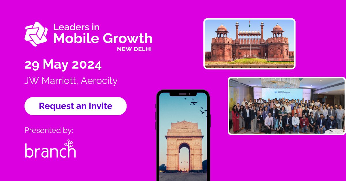 Leaders in Mobile Growth is back for round two in New Delhi! Join us for an evening of connection and networking with fellow mobile growth leaders. Spots are limited, so be sure to request your invite! 👉 leadersinmobilegrowth.com/dlxGY4?RefId=S…