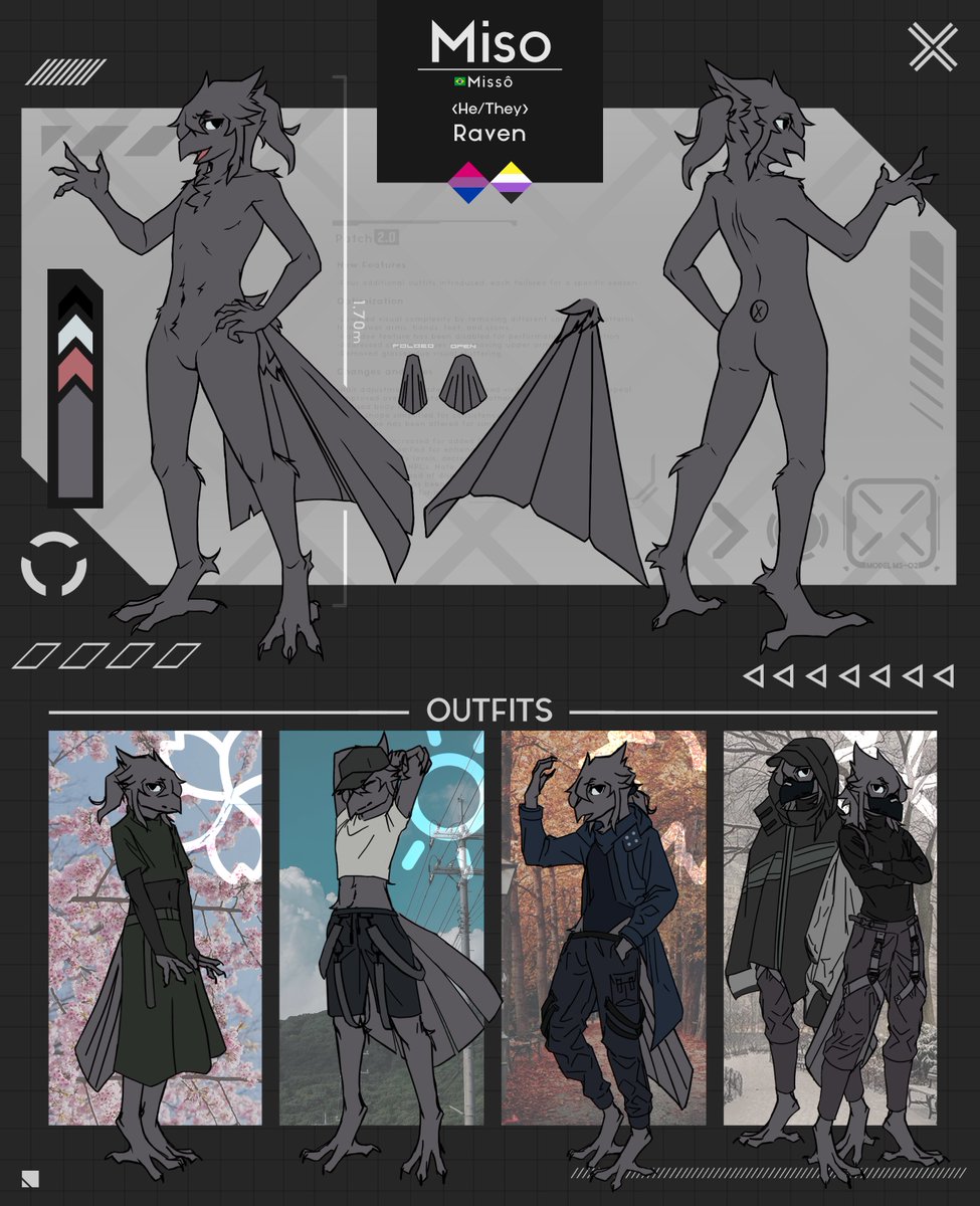 karasumisso's tweet photo. New ref sheet 🐦‍⬛ https://t.co/lYdfxEFqMh