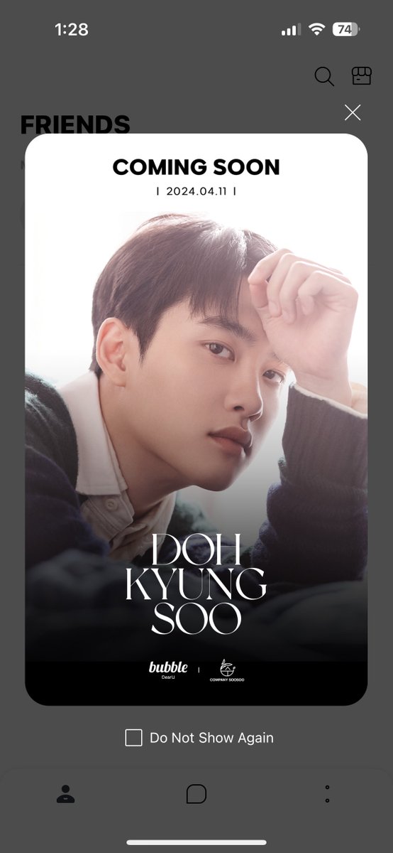 nikkio96's tweet photo. Can April 11 come sooner pls? My first instinct when I read the DKS3 announcement was to go go Bubble to send my congratulatory greetings to Soo — then I realized wala nga pala hehehe 

#버블 #bubble #bubbleforSOOSOO
#도경수 #DOHKYUNGSOO 
#컴퍼니수수 #CompanySoosoo
@companysoosoo_