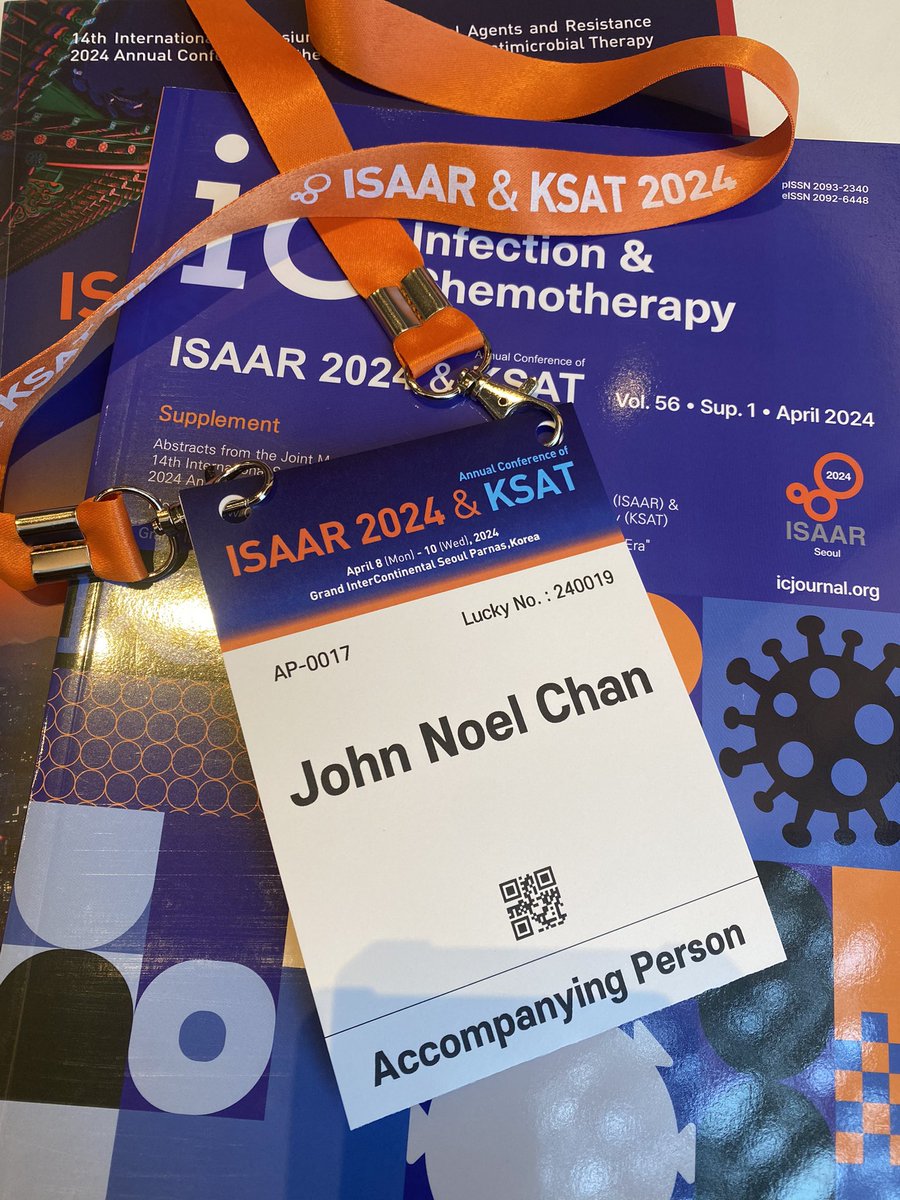 DocJohnChan's tweet image. A supportive husband "accompanies" his wife to an ID-related conference. 
#ISAAR2024
#PulmoIDSpartnership