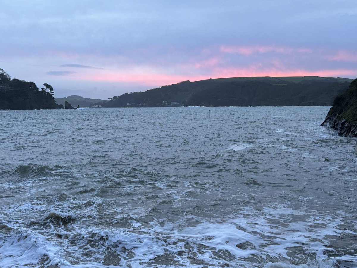 Monday morning, sunrise and another severe storm due. South Sands, Salcombe @SouthSandsHotel