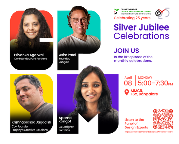 Join us for the 19th episode of (CP)DM Silver Jubilee Monthly Celebration Series, 08th April (Monday), 17:00, MMCR, DM (@designatiisc), IISc (@iiscbangalore) The event will be live streamed at: youtube.com/watch?v=dsZvkG…