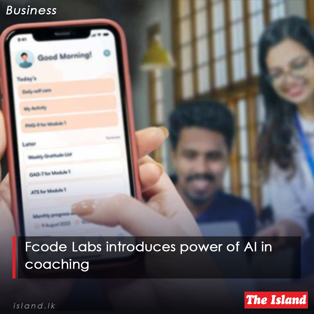 theisland_lk's tweet image. bitly.ws/3hChe
Fcode Labs introduces power of AI in coaching
#TheIsland #TheIslandnewspaper #FcodeLabs
