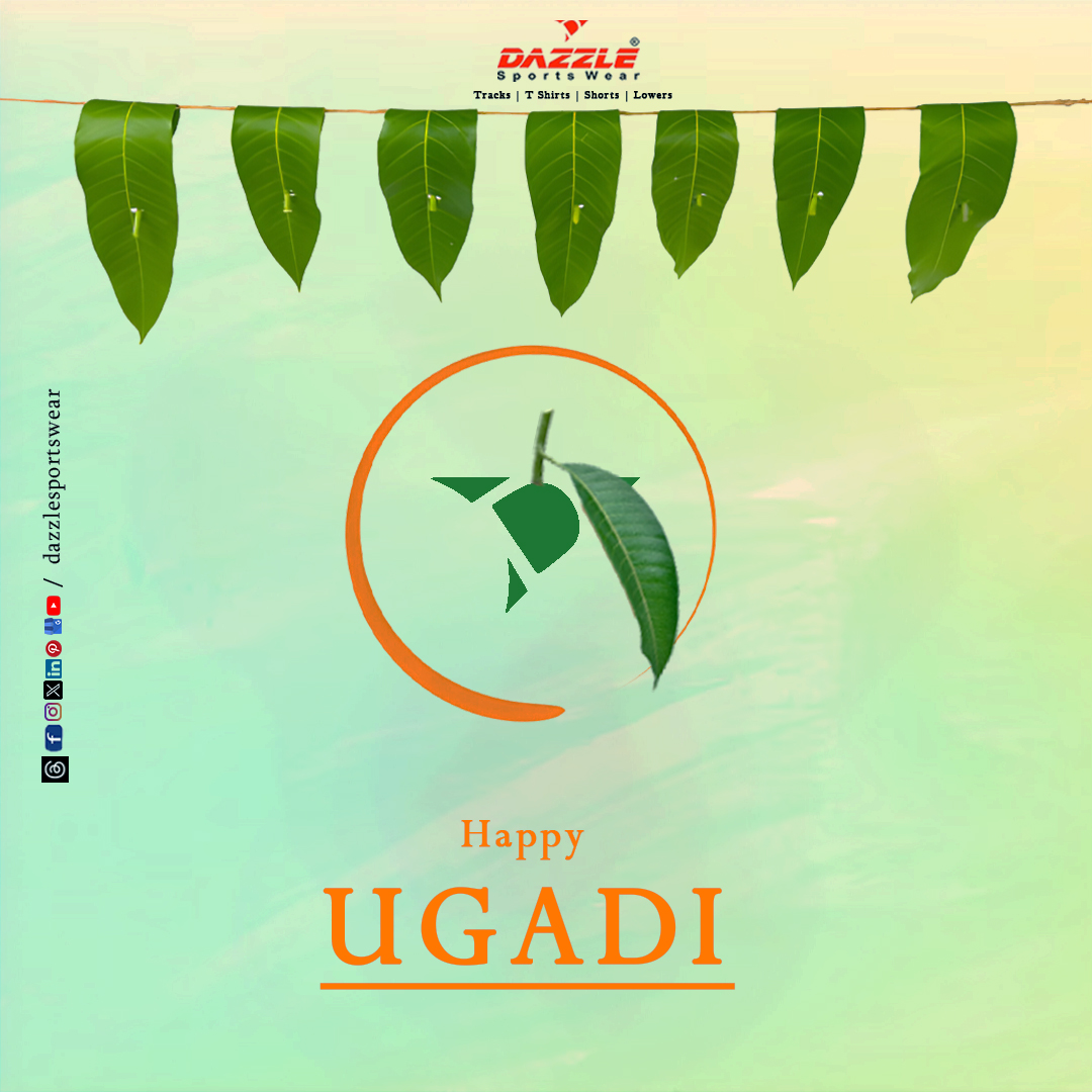 May this 𝗨𝗴𝗮𝗱𝗶 bring you joy, prosperity, and new beginnings as you celebrate the start of the 𝗡𝗲𝘄 𝗬𝗲𝗮𝗿. #DazzleSportsWear #HappyUgadi #Ugadi #HappyNewYear #ActiveWear #NewBeginnings #onlineshopping #sportswear #tuesdayvibe #stayhydrated