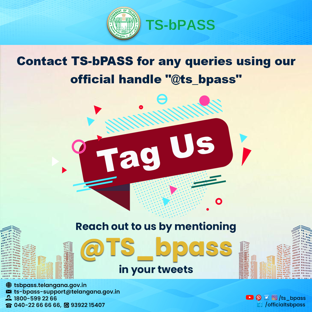 Need help with TS-bPASS? Please reach out to us using the @ts_bpass or #TSbPASS ' in your tweets! Also, It is requested to make a note of support services business hours. We are available on all working days, 10 AM to 6 PM. #hyderabad #construction #build #building #buildings