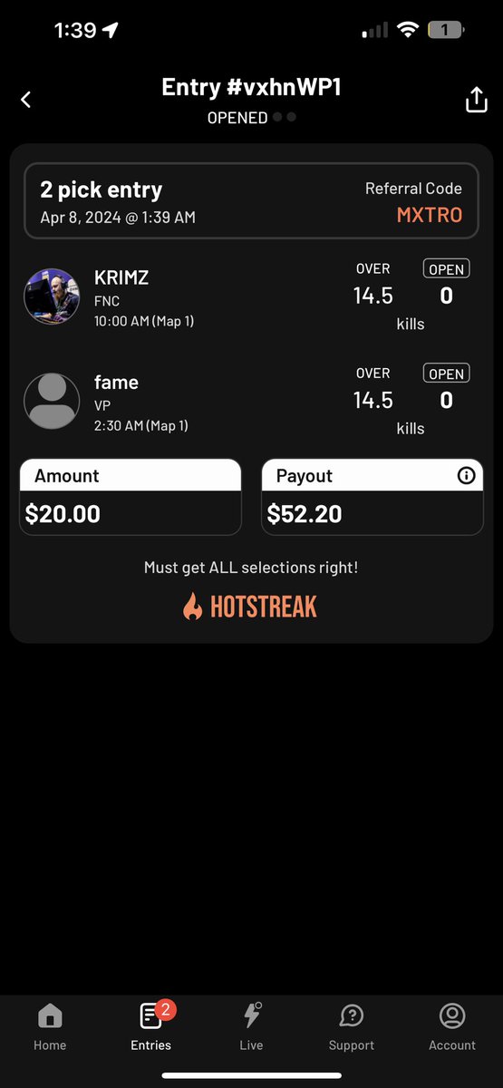 Mxtro (CSGO Prize Picks) tweet media