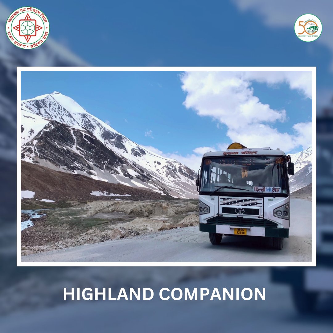 'Highland companion: HRTC - your trusted partner in exploring the majestic Highlands, where every journey is an adventure waiting to unfold. 🚌🏞️ #HRTCHighlandAdventures #TravelCompanion' @SukhuSukhvinder @Agnihotriinc @RohanChandThak1