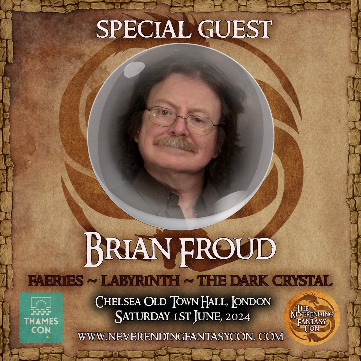 🚨New Guest!🚨Neverending Fantasy Con in #London welcomes #BrianFroud! 🥰
May 31st - June 2nd
🎫 neverendingfantasycon.com

#labyrinth #darkcrystal #80s #fantasy #fantasyfilm #jimhenson #henson #1980s #comiccon #neverendingstory #80smovies #80sfilms