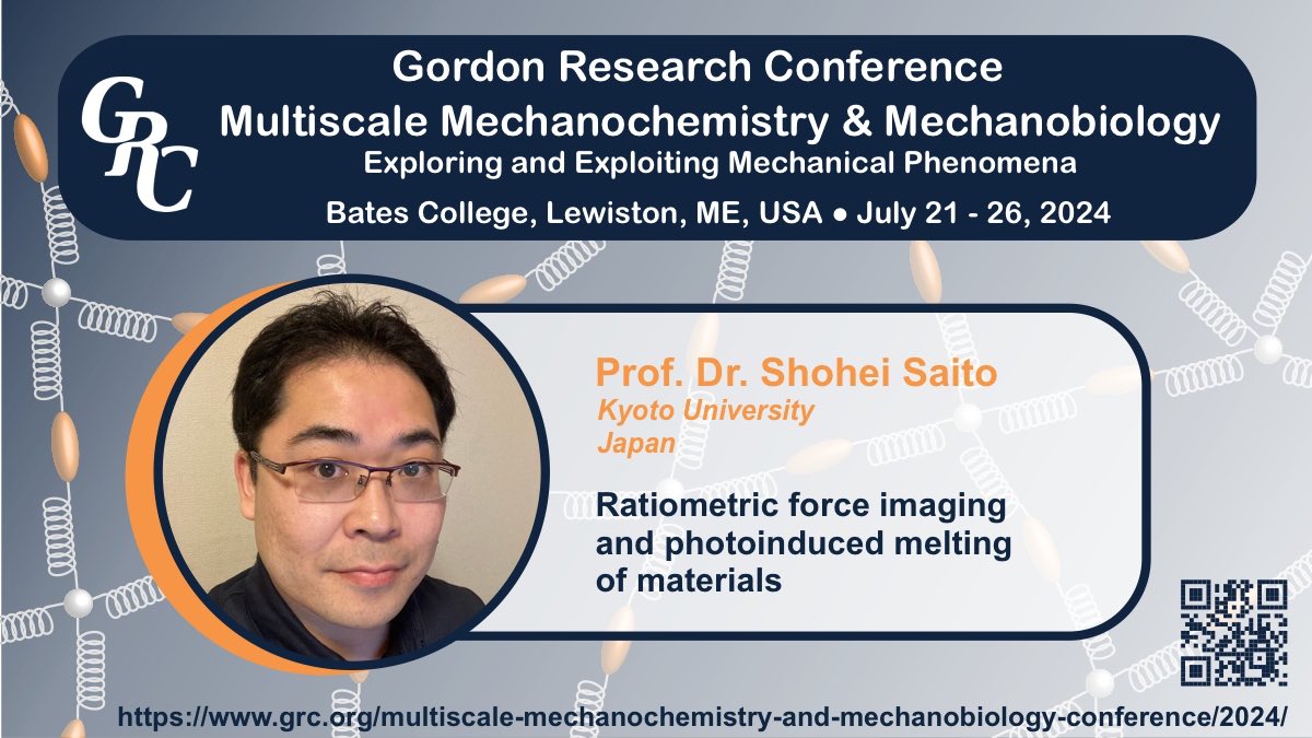 With the deadline for contributed talks coming closer (April 14), we introduce one more really cool mechanochemistry topic: Shohei Saito @KyotoU_News will take us into the world of flapping #mechanophores in #PolymerMaterials. @GordonConf #Mechanochemistry #Mechanobiology