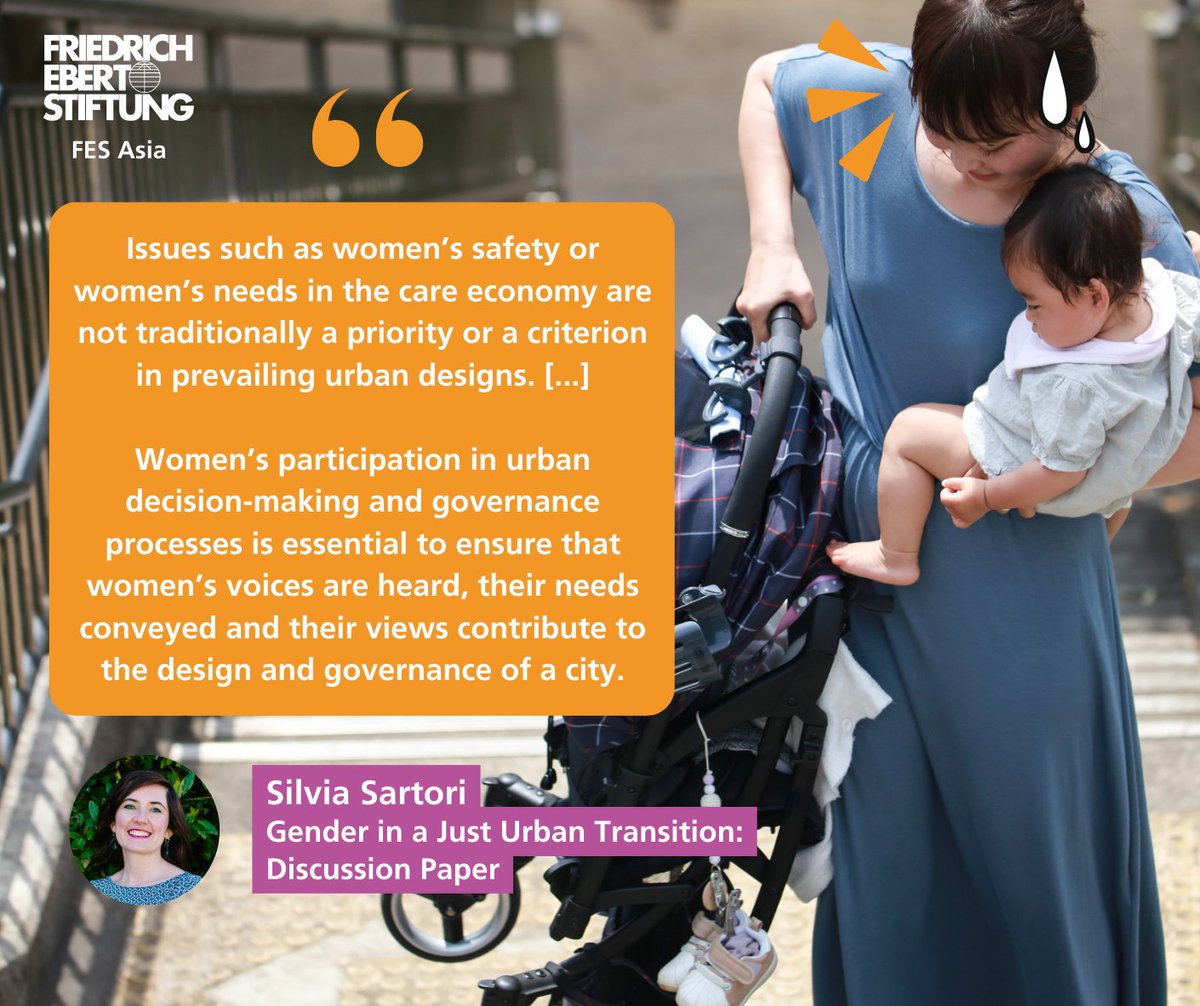 FES Asia (@fesinasia) on Twitter photo "The built space and #urban spaces reflect the power relations of the society that created and populates them." <a href="/ziyuusan/">Silvia Sartori</a> wrote in our new discussion paper: #Gender in a Just Urban Transition (link in the reply). "The built space and #urban spaces reflect the power relations of the society that created and populates them." <a href="/ziyuusan/">Silvia Sartori</a> wrote in our new discussion paper: #Gender in a Just Urban Transition (link in the reply).