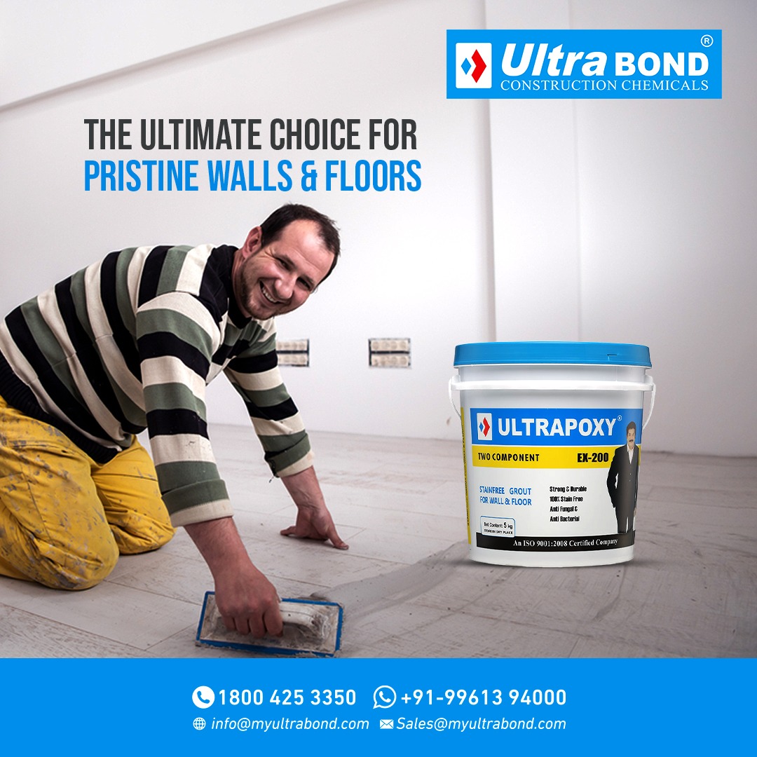 Upgrade your walls and floors effortlessly with UltraBond UltraPoxy Stain-Free Grout! No more stubborn stains, just seamless surfaces that shine. Elevate your space with ease. Try it now!

#ultrabond #constructionchemicals #groutforwall #stainfreegrout #malappuram #tileadhesives